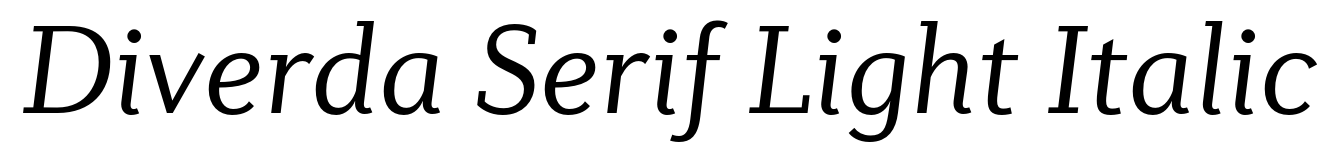 Diverda Serif Light Italic